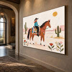 Desert Keepsake - oblique close view - western pop art painting