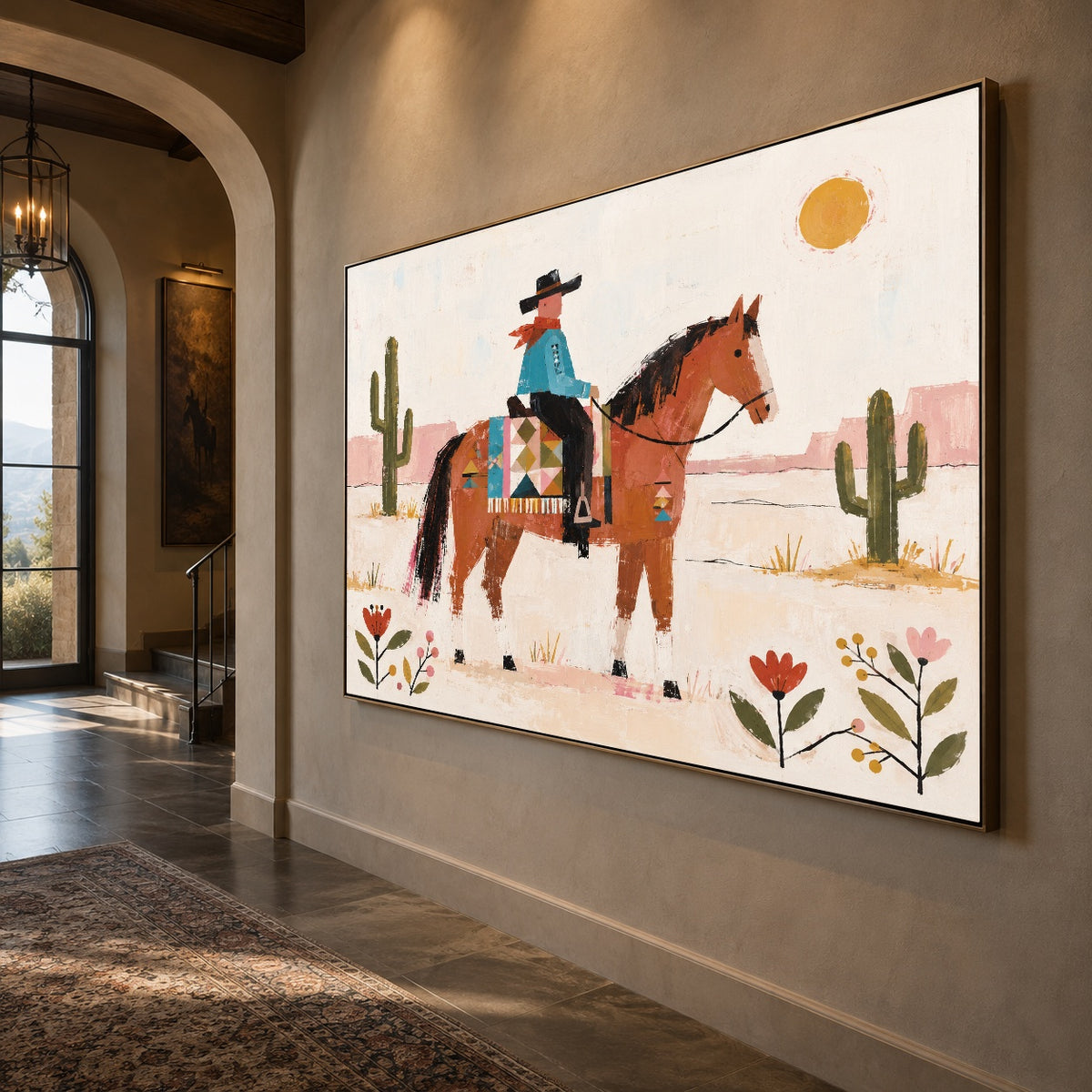 Desert Keepsake - oblique close view - western pop art painting
