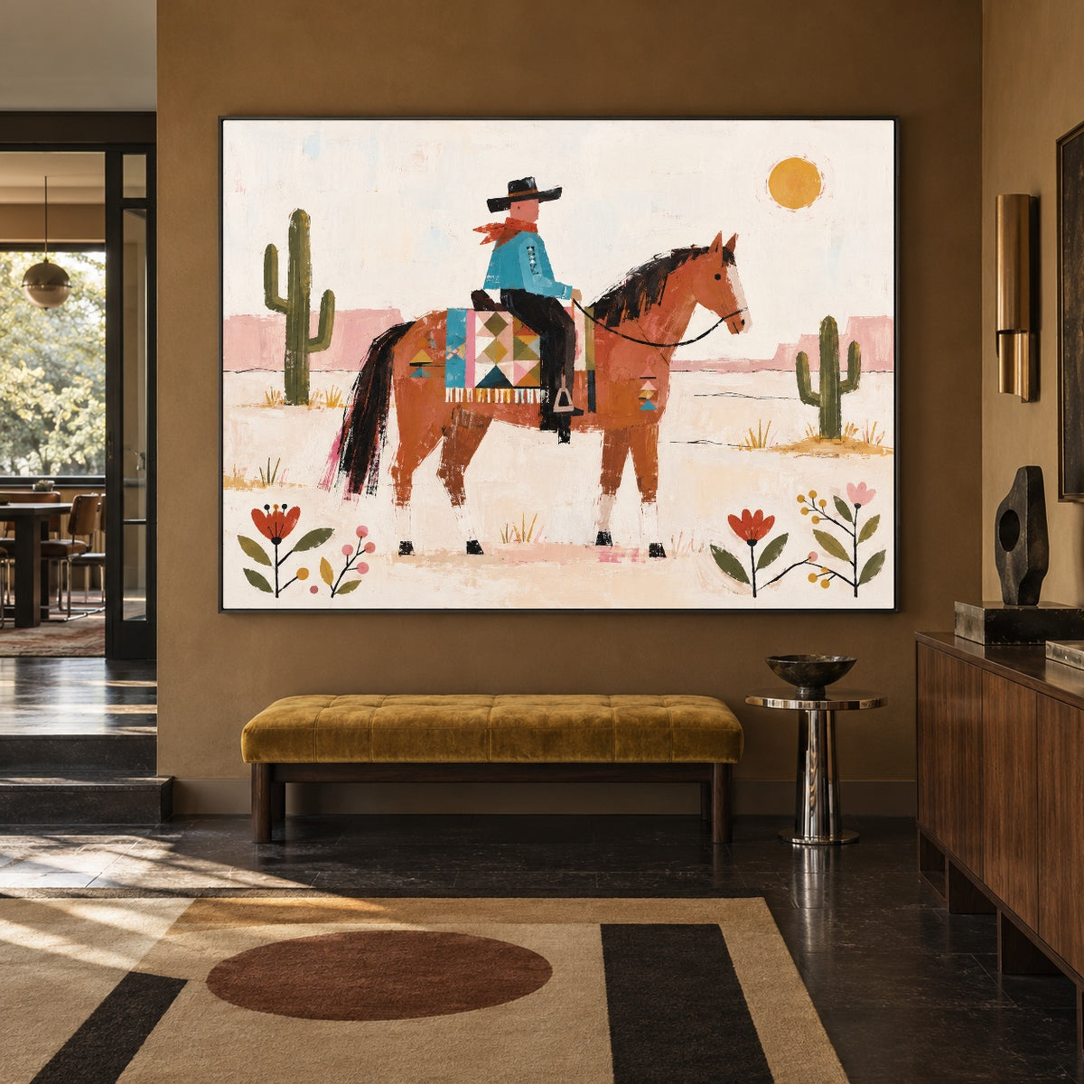 Desert Keepsake - modern entry - western pop art painting