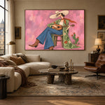 Desert Love Song - living room hero - western pop art painting