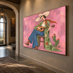 Desert Love Song - oblique close view - western pop art painting