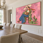 Desert Love Song - dining room side - western pop art painting