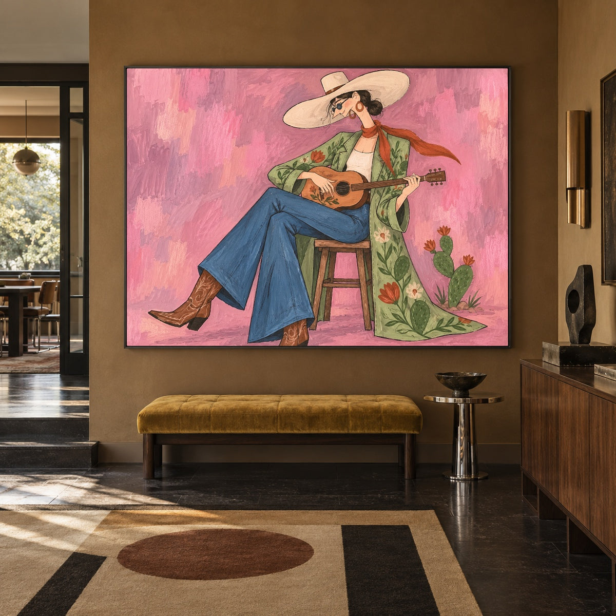 Desert Love Song - modern entry - western pop art painting