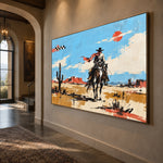 Dust and Daylight - oblique close view - western pop art painting