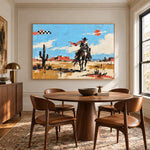 Dust and Daylight - round table dining - western pop art painting