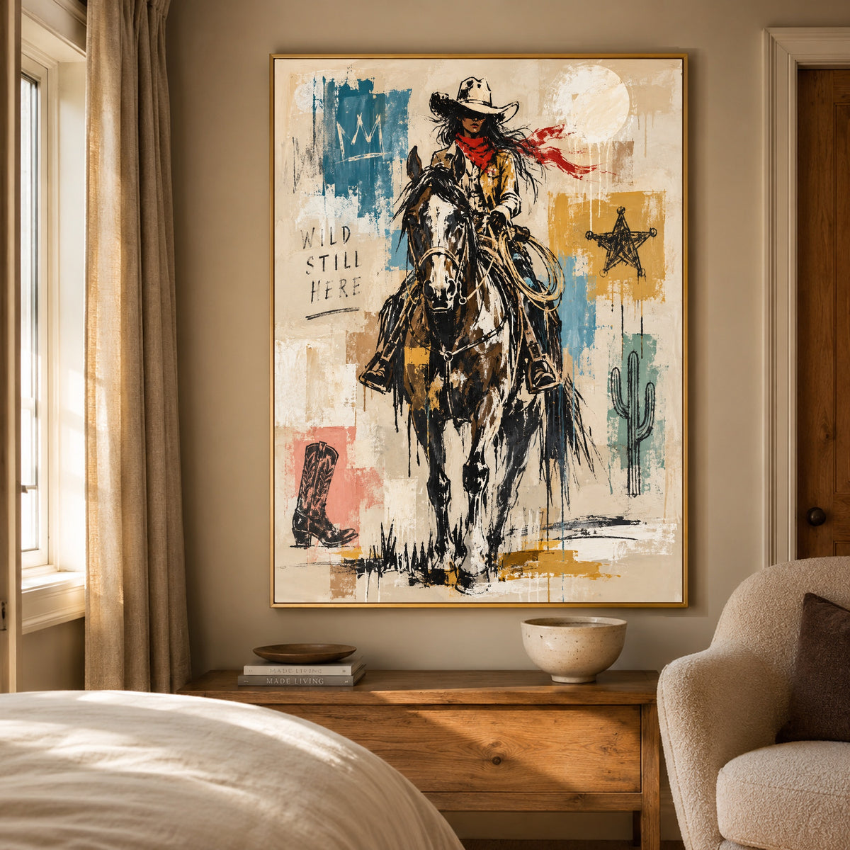 Dustborn Resolve - bedroom - western pop art painting