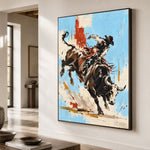 Eight Seconds of Sky - oblique close view - western pop art painting