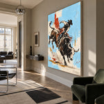 Eight Seconds of Sky - modern living room - western pop art painting