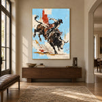 Eight Seconds of Sky - entryway - western pop art painting