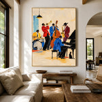 Evening in Full Swing - living room hero - western pop art painting