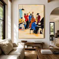 Evening in Full Swing - living room hero - western pop art painting