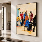 Evening in Full Swing - oblique close view - western pop art painting