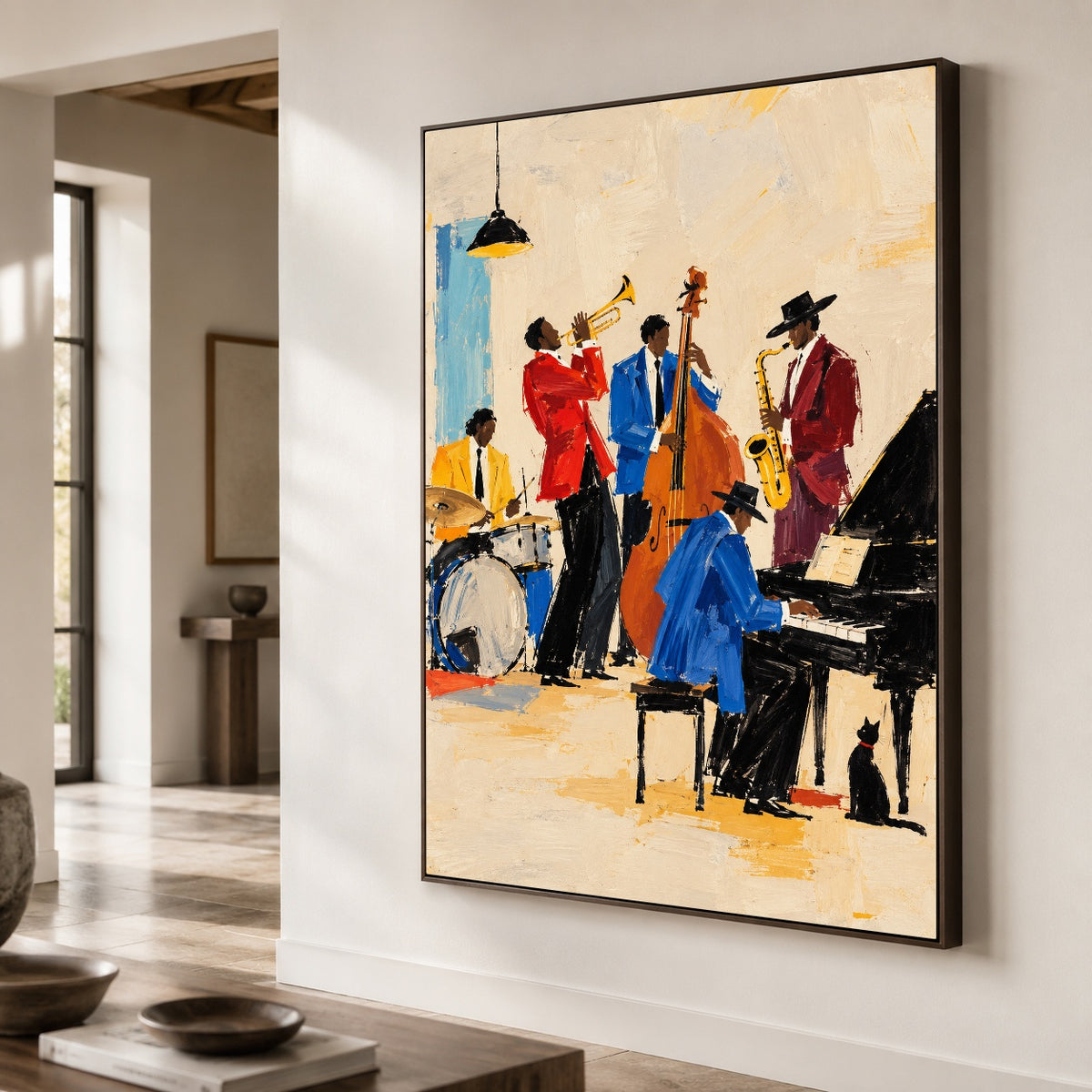 Evening in Full Swing - oblique close view - western pop art painting
