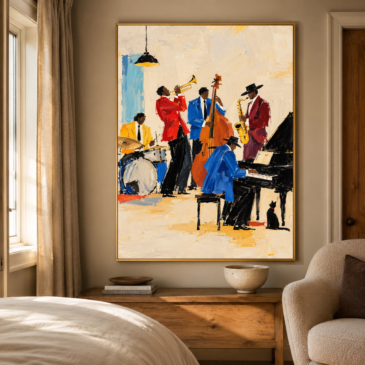 Evening in Full Swing - bedroom - western pop art painting