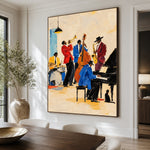 Evening in Full Swing - dining room close - western pop art painting
