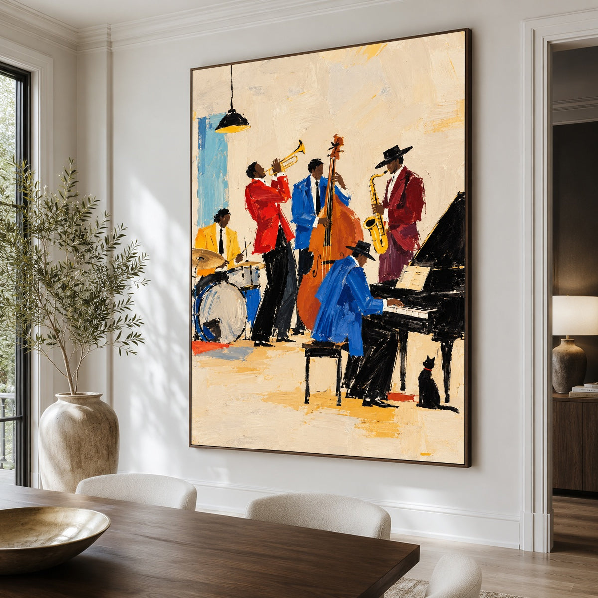 Evening in Full Swing - dining room close - western pop art painting