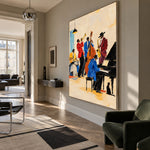 Evening in Full Swing - modern living room - western pop art painting