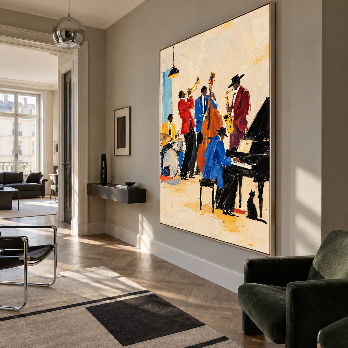 Evening in Full Swing - modern living room - western pop art painting