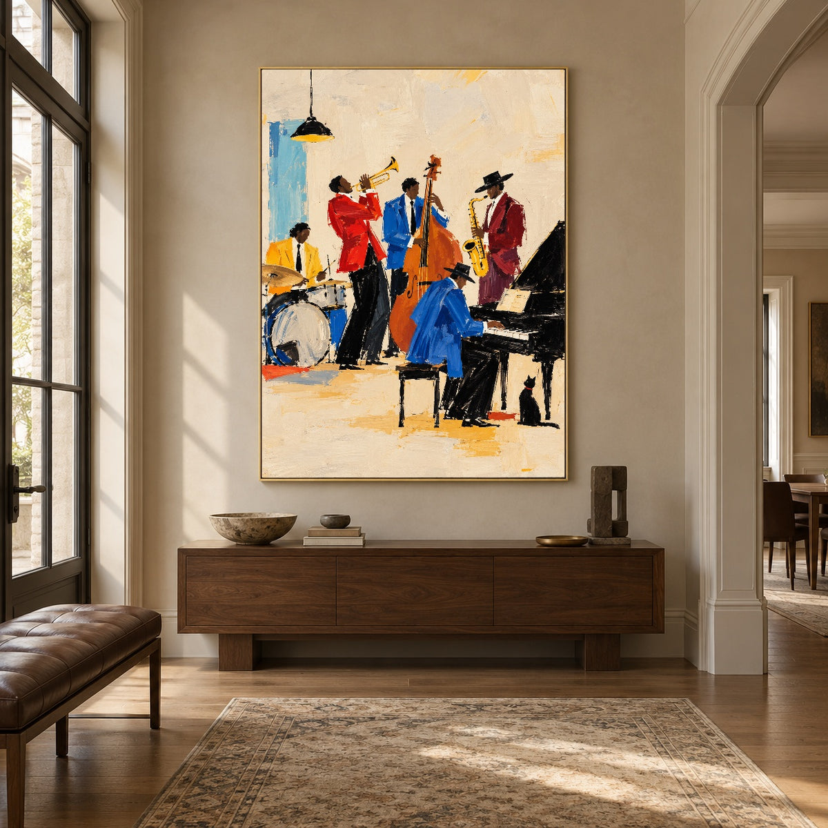 Evening in Full Swing - entryway - western pop art painting