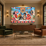 Fiesta in Bloom - intimate lounge - western pop art painting