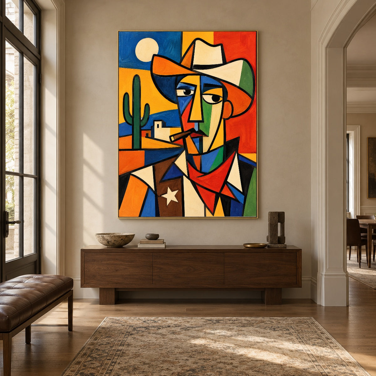Frontier Angles - entryway - western pop art painting
