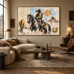 Frontier Ink - living room hero - western pop art painting