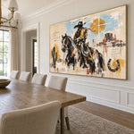 Frontier Ink - dining room side - western pop art painting