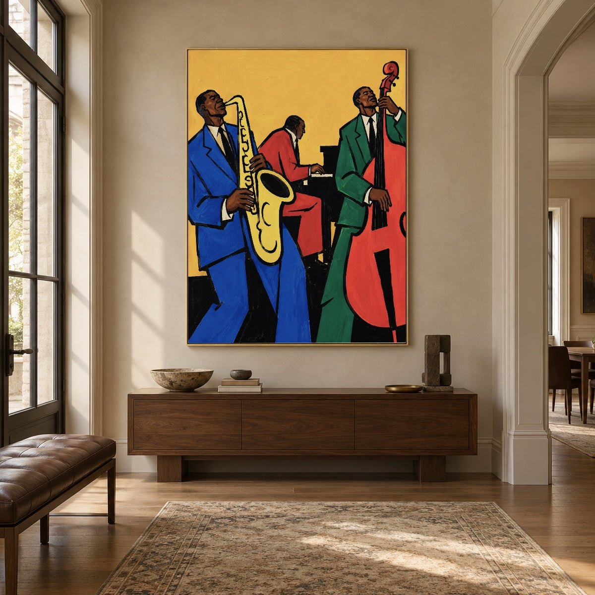 Golden Hour Trio - entryway - western pop art painting
