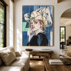 Ivory Veil Reverie - living room hero - western pop art painting