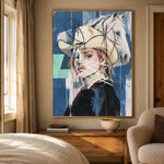Ivory Veil Reverie - bedroom - western pop art painting
