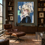 Ivory Veil Reverie - library lounge - western pop art painting