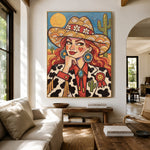 Marigold Muse - living room hero - western pop art painting