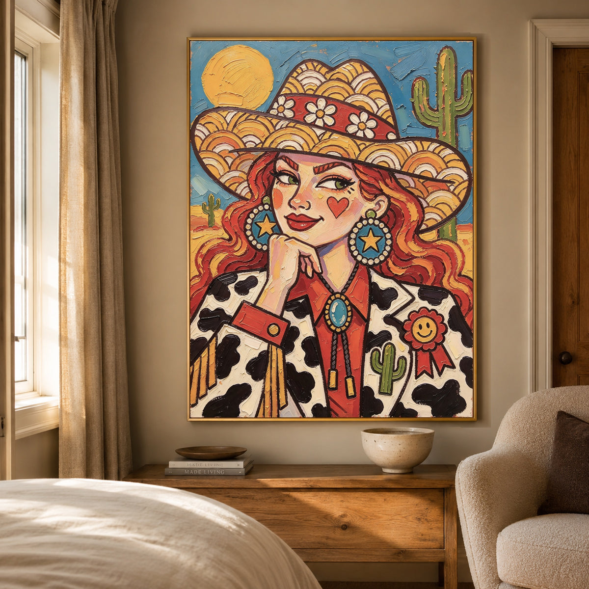 Marigold Muse - bedroom - western pop art painting