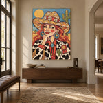 Marigold Muse - entryway - western pop art painting