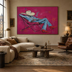 Off Duty Daydream - living room hero - western pop art painting
