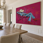 Off Duty Daydream - dining room side - western pop art painting