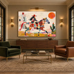 Patchwork Outrider - intimate lounge - western pop art painting