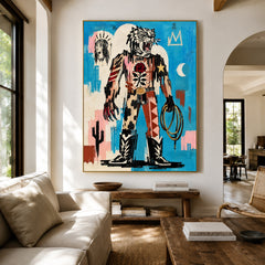 Rosehearted Renegade - living room hero - western pop art painting