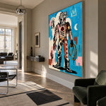 Rosehearted Renegade - modern living room - western pop art painting