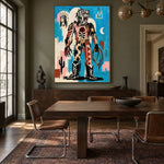 Rosehearted Renegade - wood dining room - western pop art painting