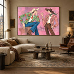 Rosewater Rendezvous - living room hero - western pop art painting