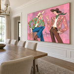 Rosewater Rendezvous - dining room side - western pop art painting