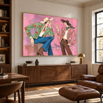 Rosewater Rendezvous - library lounge - western pop art painting