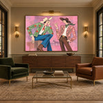 Rosewater Rendezvous - intimate lounge - western pop art painting