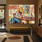 Saloon Hour Spark - modern entry - western pop art painting