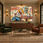 Saloon Hour Spark - intimate lounge - western pop art painting
