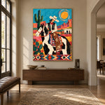 Sunlit Saddle Song - entryway - western pop art painting