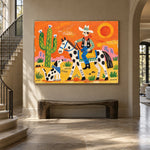 Sunstruck Saddle - staircase entry - western pop art painting
