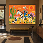 Sunstruck Saddle - modern entry - western pop art painting