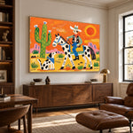 Sunstruck Saddle - library lounge - western pop art painting